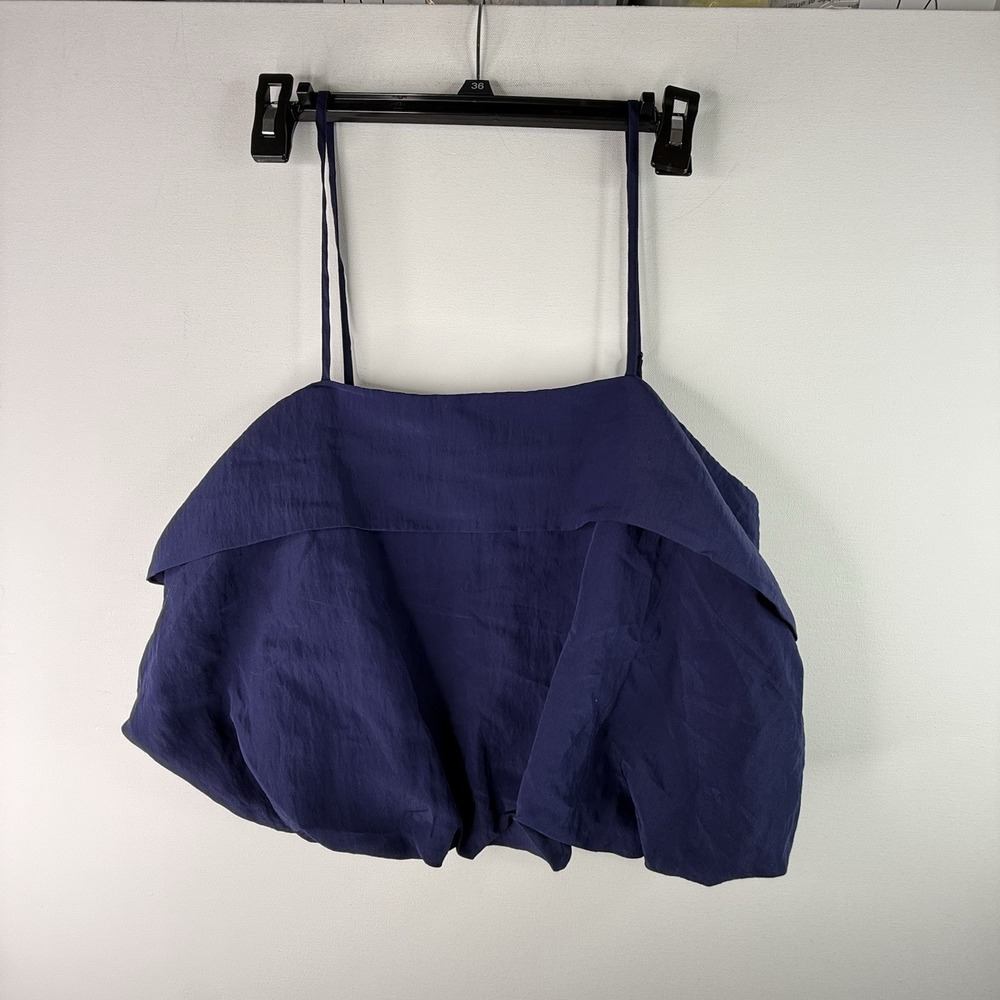 A New Day Navy Blue Crop Tank Short Top Small NWT